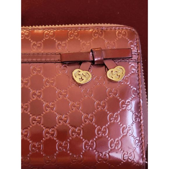 Gucci Monogram Continental Patent Leather zip around wallet #20 - Picture 6 of 10
